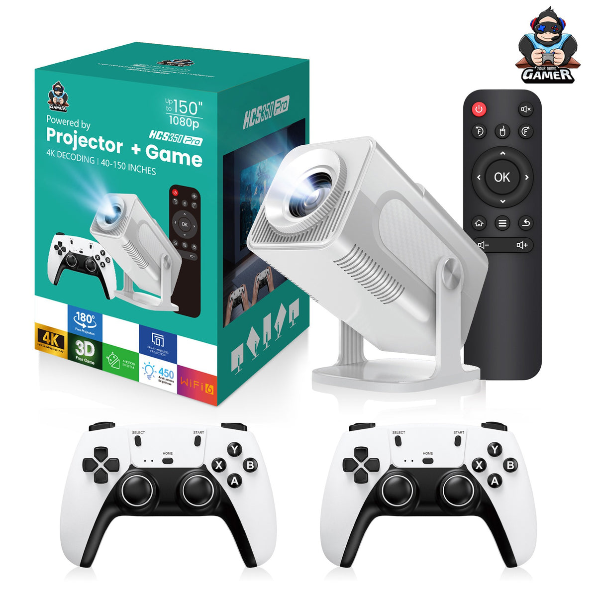 HCS350MAX Android Projector Gaming Console