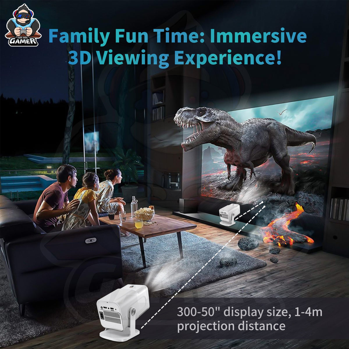 HCS350MAX Android Projector Gaming Console